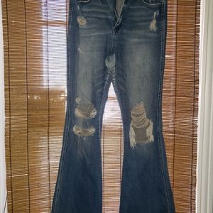 2 for $20/ Flying Monkey Tall Flare Distressed Jeans Size 32x 36